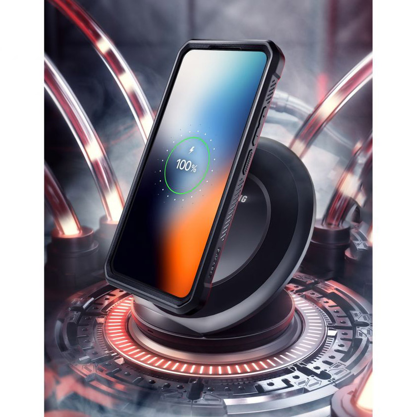 Etui pancerne z podstawką i kaburą z klipsem obrotowym (bez osłony na ekran) Supcase Unicorn Beetle Pro do Galaxy S22 5G.